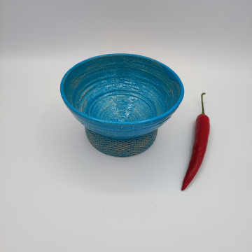 3D-gedruckte Zierschale aus Keramik, Durchmesser ca. 14 cm